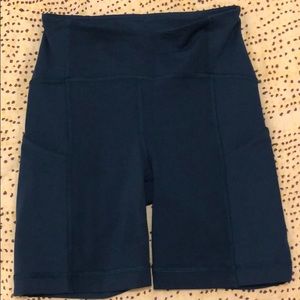 Size 2 blue Lululemon biking shorts